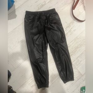 Leather Joggers